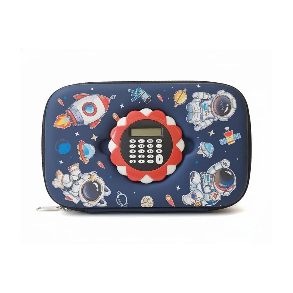 Space 3D Pencil Case with Calculator
