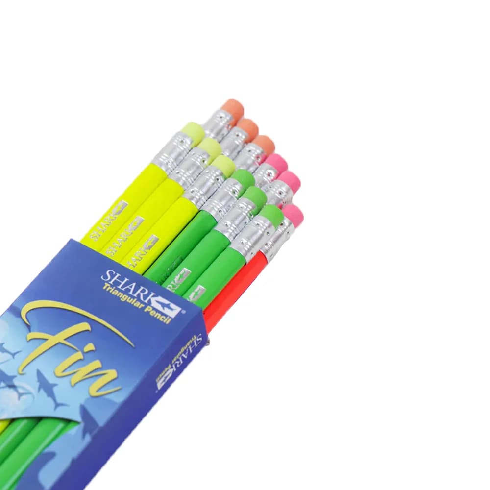 Shark Fin Triangular Pencils (Pack of 12)