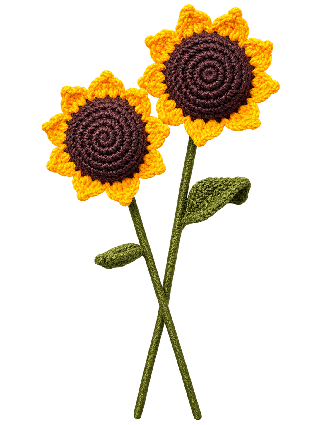 Crochet Sunflower 1 pcs