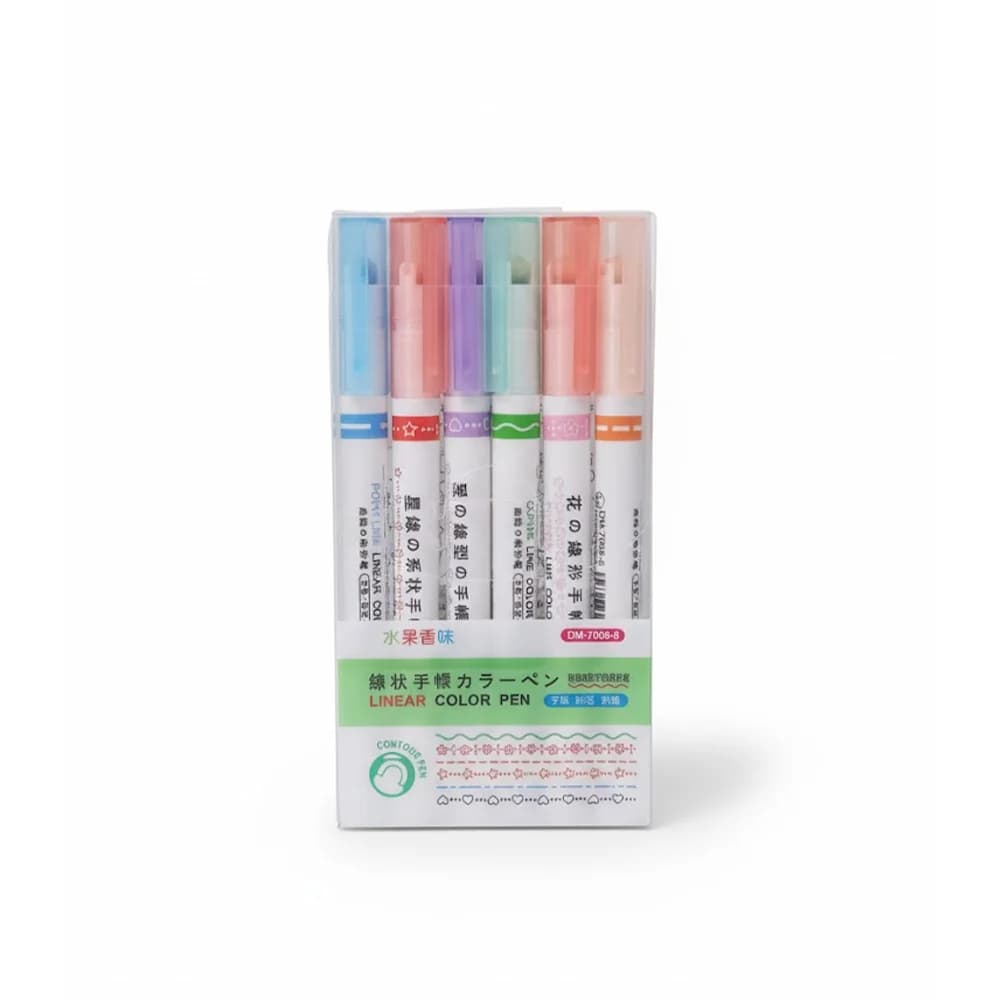 Linear Color Pen (Pack of 6)