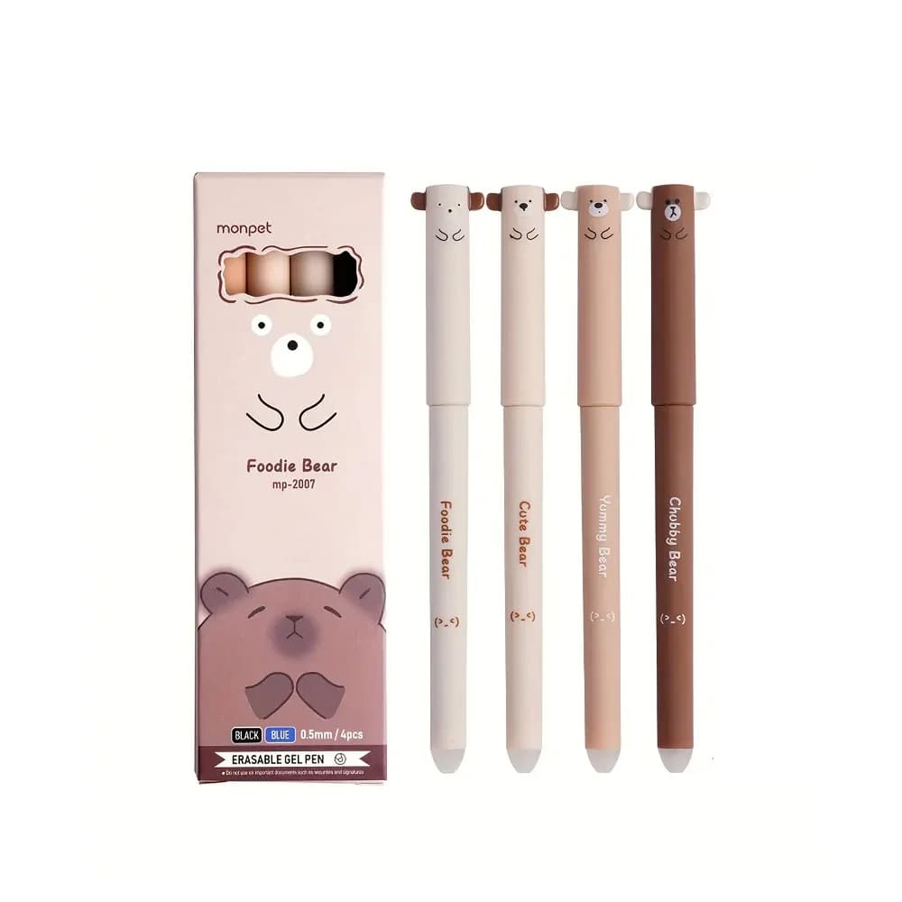 Capy Bara Erasable Gel Pen (Pack of 4)
